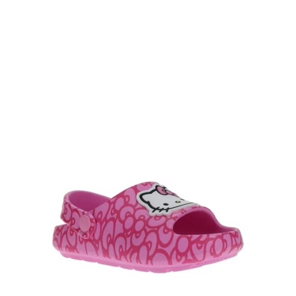 Toddler Girls Hello Kitty License Slide Sandals, Size 9/10, Slip-On, Pink EVA - Picture 2 of 7